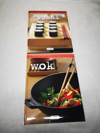 Lote libros sushi y wok