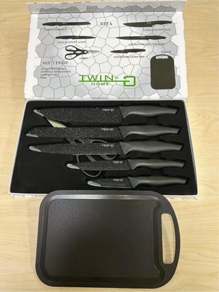 Set 7 Pezzi Coltelli TWIN HOME Nero