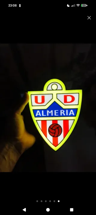 Lámpara LED 3D UD Almería con Nombre