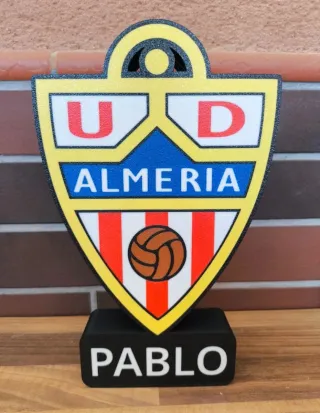 Lámpara LED 3D UD Almería con Nombre