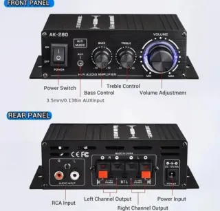Amplificador Audio HIFI AK280 600W Potencia