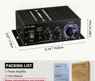 Amplificador Audio HIFI AK280 600W Potencia