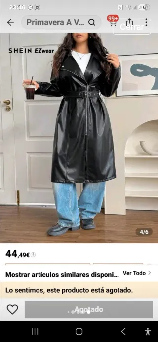 Gabardina larga negra