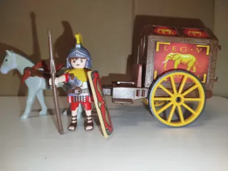 Playmobil Carro Romano con Soldado y Caballo