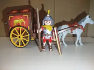 Playmobil Carro Romano con Soldado y Caballo