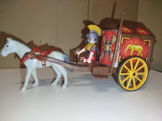 Playmobil Carro Romano con Soldado y Caballo