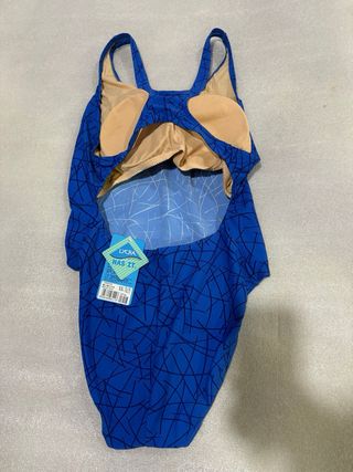 Bañador natación azul estampado