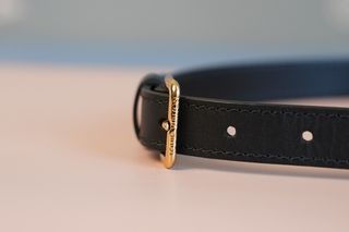 Louis Vuitton Cintura Pelle Nera Fibbia Oro