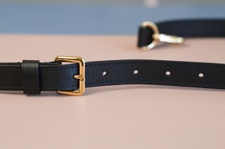 Louis Vuitton Cintura Pelle Nera Fibbia Oro