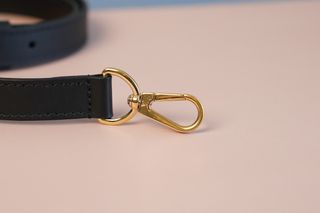 Louis Vuitton Cintura Pelle Nera Fibbia Oro