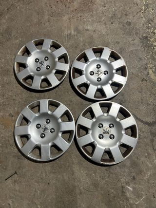 4 Tapacubos Peugeot Originales 15