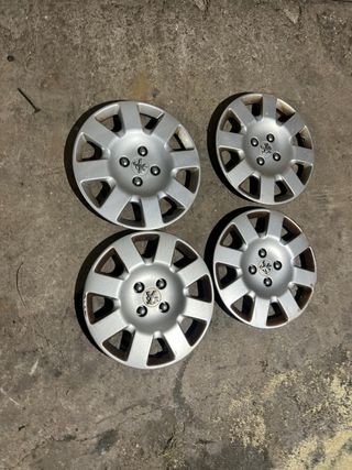 4 Tapacubos Peugeot Originales 15