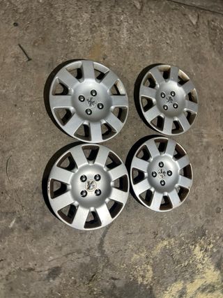 4 Tapacubos Peugeot Originales 15
