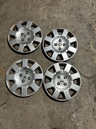 4 Tapacubos Peugeot Originales 15