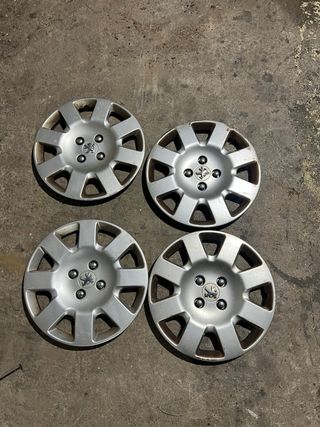 4 Tapacubos Peugeot Originales 15