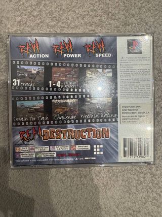 Destruction Derby Raw Platinum PS1 PAL España