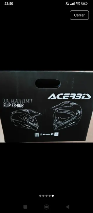 Casco Acervis Adventure Negro talla Xl