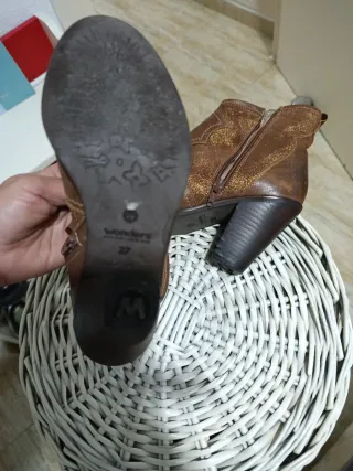 Botines cowboy piel marrón