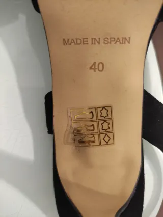 Zapatos tacón JONI ante negro T.40