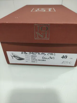 Zapatos tacón JONI ante negro T.40