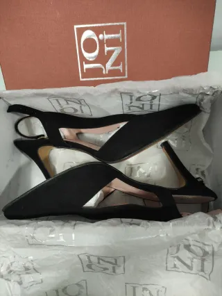 Zapatos tacón JONI ante negro T.40