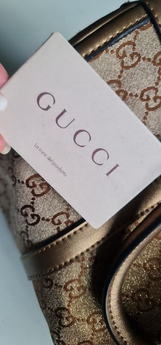 Bolso de lujo en Dorado y Beige Mod. GG