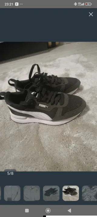 Tenis Puma Negro y Gris