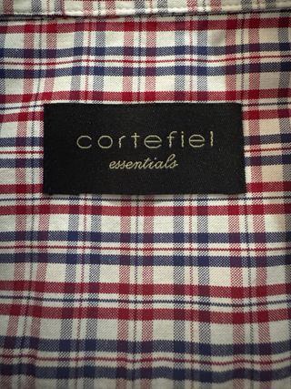 Camisa Cortefiel Hombre Cuadros Algodón T.L