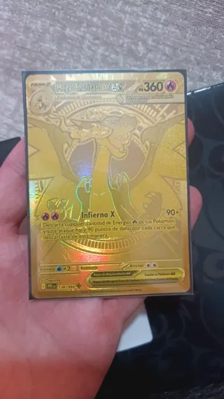 Carta Pokémon Mega Charizard X EX Dorada