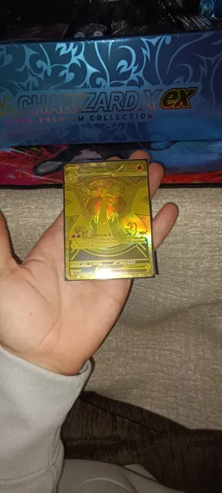 Carta Pokémon Mega Charizard X EX Dorada