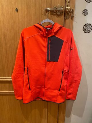 Chaqueta Polar Quechua Naranja y Gris
