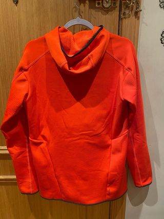Chaqueta Polar Quechua Naranja y Gris