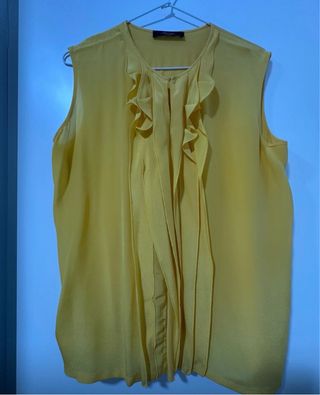 Blusa sin mangas amarilla Weekend