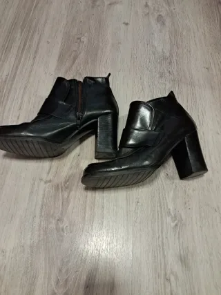 Botines tacón negros talla 38