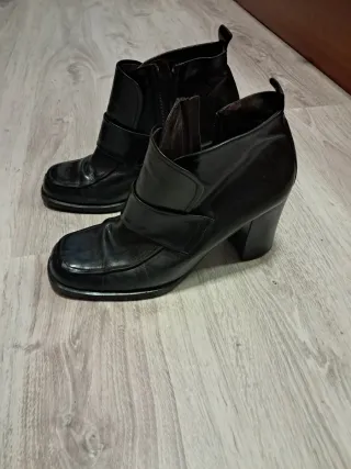 Botines tacón negros talla 38