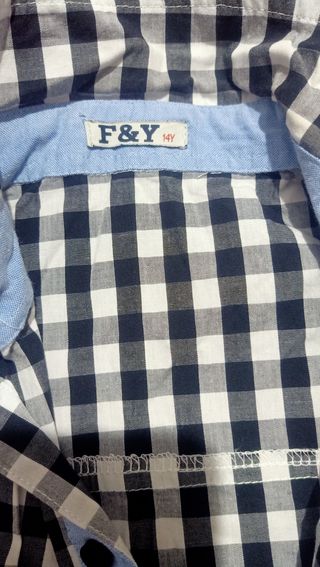 Camisa cuadros niño