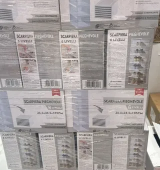 Scarpiera impilabile 6 cubi bianca