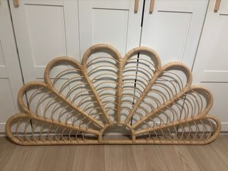 Cabecero de ratán natural estilo abanico 160x75