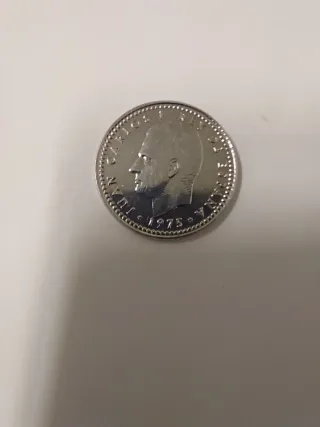 Moneda Juan Carlos I 1975 plateada