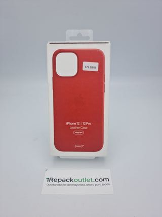 Custodia iPhone 12/12 Pro in pelle rossa MagSafe