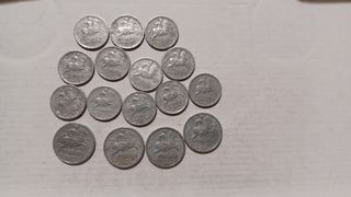 16 Monedas Jinete Lanzero 5 y 10 centimos