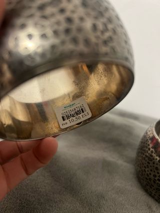 Brazalete plateado ECI craquelado nuevo