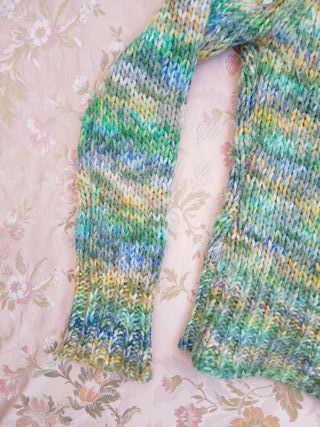 Maglione Vintage Lana Collo Alto Variopinto L