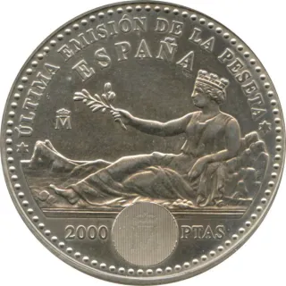 100 Monedas 2000 Pesetas Plata