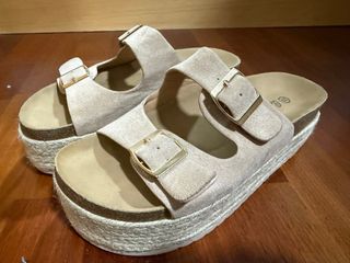 Sandalias esparto plataforma talla 39