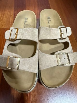 Sandalias esparto plataforma talla 39