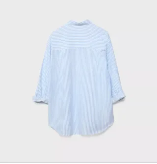 Camisa de rayas azules y blancas oversize