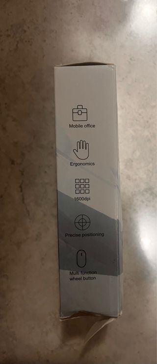 Mouse Wireless Ricaricabile Slim Nero Rosso