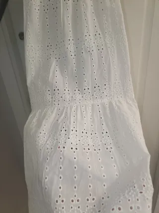 Vestido blanco largo bordado