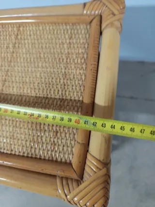 Mueble auxiliar bambú 2 estantes